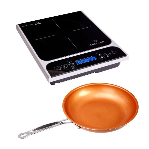 ChefWave LCD 1800W Portable Induction Cooktop w/ Safety Lock, Bonus 10in Fry Pan - Image 8