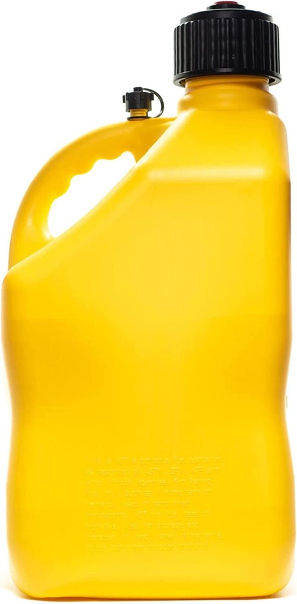 VP Racing 5.5-Gallon Square Motorsport Racing Utility Liquid Fuel Container Jug and 14 In Deluxe Hose Kit and Multipurpose Cap, Yellow 12 Pack - Image 6