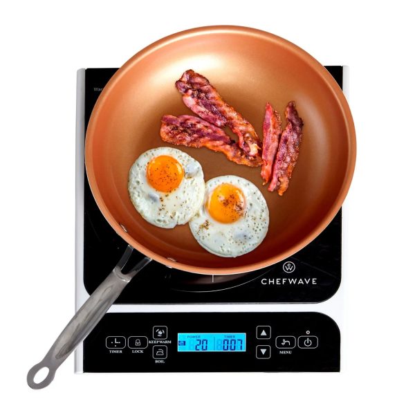 ChefWave LCD 1800W Portable Induction Cooktop w/ Safety Lock, Bonus 10in Fry Pan - Image 10