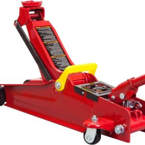 BIG RED Hydraulic Low Profile Trolley Service/Floor Jack with Single Piston Quick Lift Pump, 2.5 Ton (5,000 lb) Capacity, Red,DMT825051