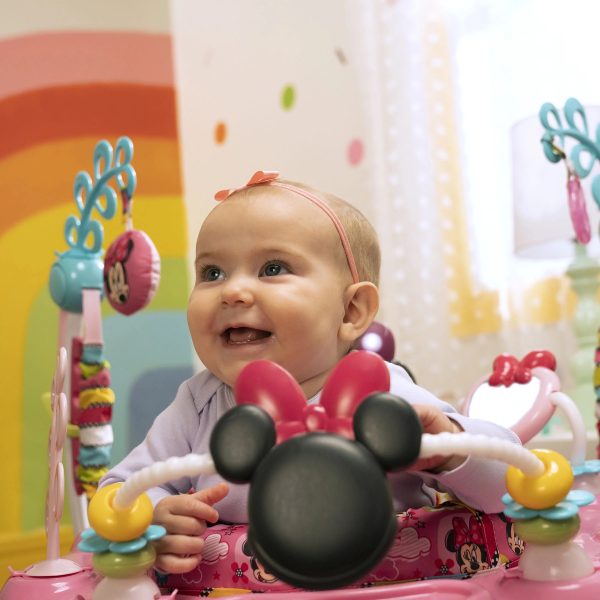 Bright Starts Disney Baby Minnie Mouse PeekABoo Activity Jumper Bouncer with Lights & Music, Age 6 months+ - Image 12