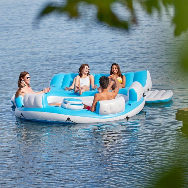 Intex 56299EP 7 Person Inflatable Splash N Chill Lake and Pool Lounger - Image 6