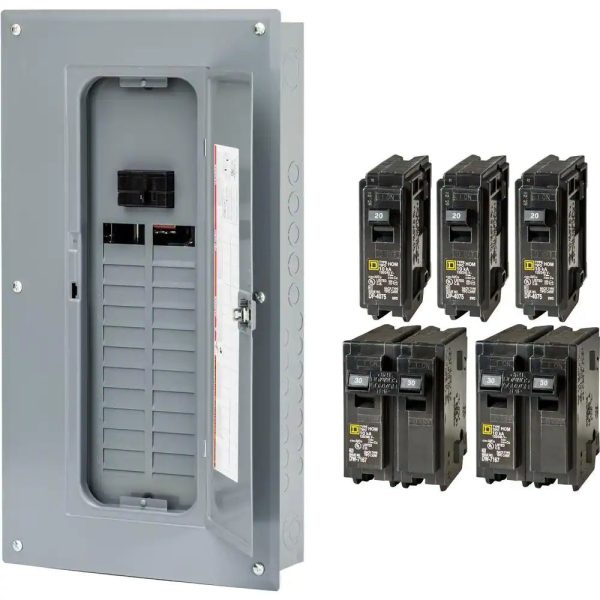 Square D Homeline 100 Amp 24-Space 48-Circuit Indoor Main Breaker Plug-On Neutral Load Center With Cover(HOM2448M100PCVP) - Image 3