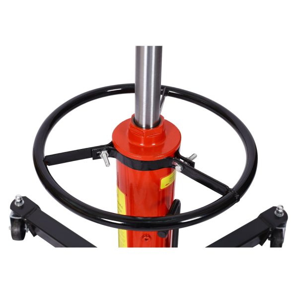 2 Stage 1660lbs Telescopic Transmission Jack with Pedal 360° Swivel Wheel Adjustable Height Hydraulic Jack for Car Lift 0.75 Ton, Red - Image 12