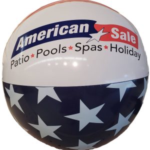 22" Inflatable Patriotic American Stars and Stripes Beach Ball Swimming Pool Toy