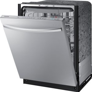 Samsung - StormWash 24" Top Control Built-In Dishwasher with AutoRelease Dry, 3rd Rack, 42 dBA - Stainless steel