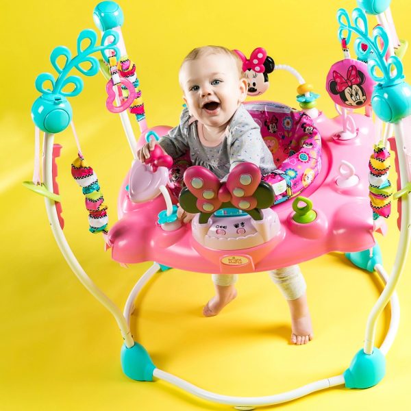 Bright Starts Disney Baby Minnie Mouse PeekABoo Activity Jumper Bouncer with Lights & Music, Age 6 months+ - Image 11