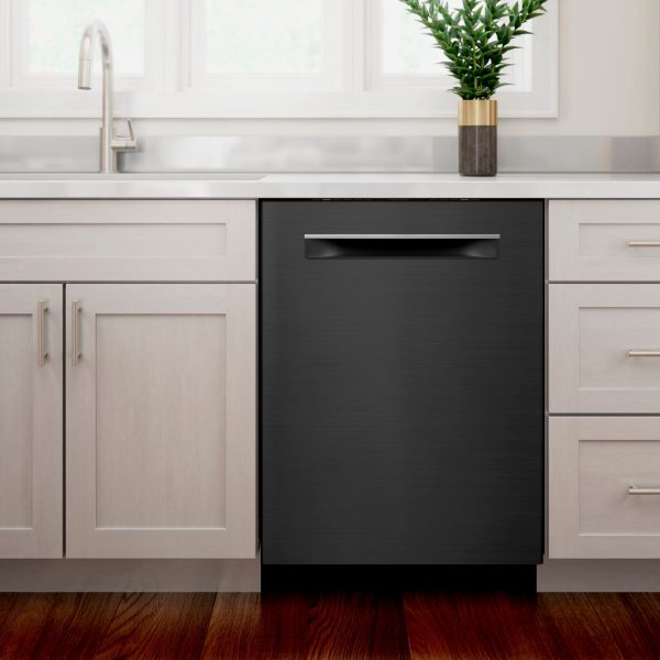 Bosch - 800 Series 24" Top Control Built-In Dishwasher with CrystalDry, Stainless Steel Tub, 3rd Rack, 42 dBa - Black stainless steel - Image 5