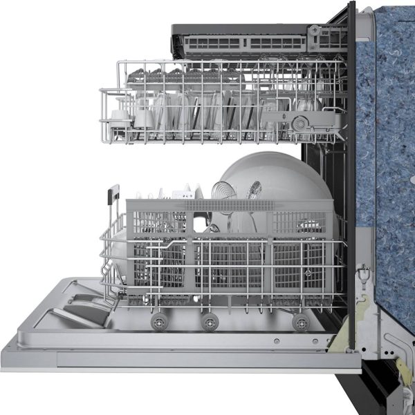 Bosch - 800 Series 24" Top Control Built-In Dishwasher with CrystalDry, Stainless Steel Tub, 3rd Rack, 42 dBa - Custom Panel Ready - Image 15