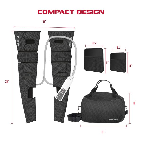 FitRx RecoverMax Leg Massager, Heated Compression Leg and Foot Massager with Multiple Massage, Intensity, and Heat Levels - Image 9