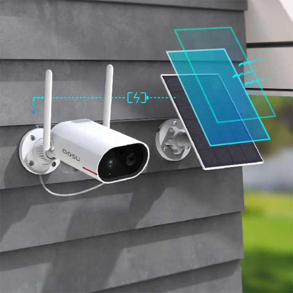 DEKCO WiFi Rotating Outdoor Solar Powered Home Security Camera with Night Vision - Image 8