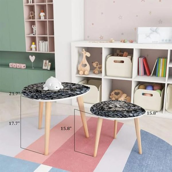 HYHBIBOOM Small Coffee Nesting Colorful Seamless Embroidery Border Bright Flowers Leaves Small Triangle End Center Modern Room Bedroom Balcony - Image 2