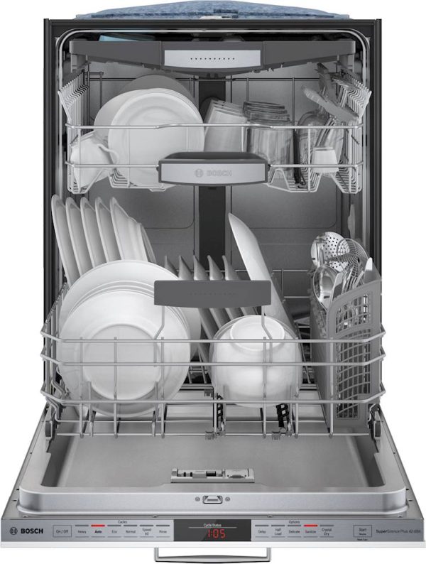 Bosch - 800 Series 24" Top Control Built-In Dishwasher with CrystalDry, Stainless Steel Tub, 3rd Rack, 42 dBa - Custom Panel Ready - Image 20