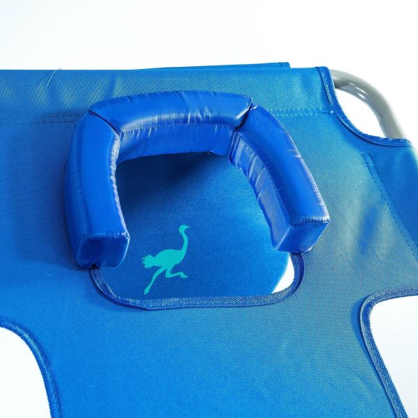 Ostrich Folding Chaise Lounge, Blue - Image 4