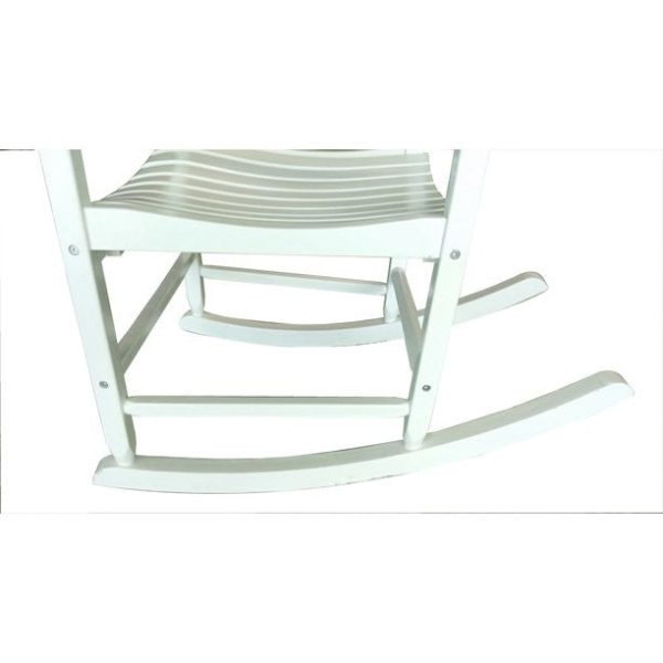 Mainstays Outdoor Wood Porch Rocking Chair， White Color， Weather Resistant Finish💝 Last Day For Clearance - Image 2