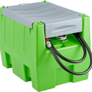 TECSPACE 58 Gallon Diesel Tank, Portable Fuel Tank with 12V Electric Fuel Transfer Pump, 40 GPM Diesel fuel Tank with 4 Meters Hose for Diesel Transportation (Green, 58 gal)