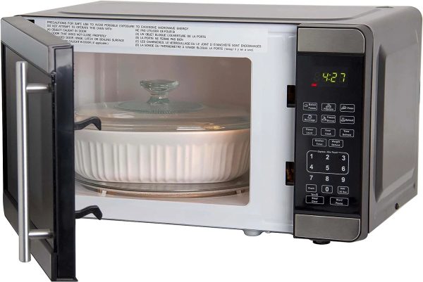 Avanti MT7V3S Microwave Oven 700-Watts Compact with 6 Pre Cooking Settings, Speed Defrost, Electronic Control Panel and Glass Turntable, Metallic - Image 6