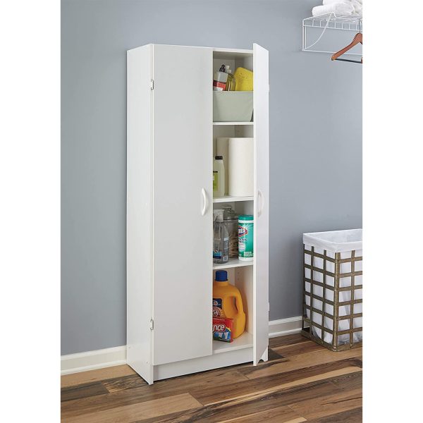 ClosetMaid Pantry Cabinet Cupboard with 2 Doors, Adjustable Shelves, Standing, Storage for Kitchen, Laundry or Utility Room, White - Image 2