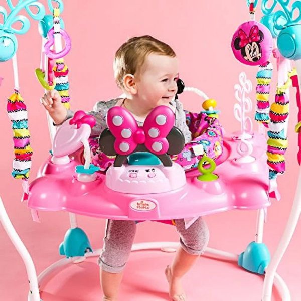 Bright Starts Disney Baby MINNIE MOUSE PeekABoo Activity Jumper with Lights and Melodies, Ages 6 months + - Image 5