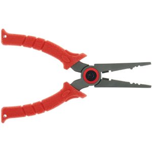 BUBBA 8.5" Stainless Steel Pliers with Non-Slip Handle， Spring Loaded with Crimping Tools and Anvil Cutters Lanyard Hole and Sheath