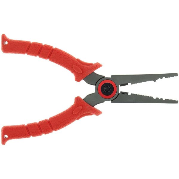 BUBBA 8.5" Stainless Steel Pliers with Non-Slip Handle， Spring Loaded with Crimping Tools and Anvil Cutters Lanyard Hole and Sheath