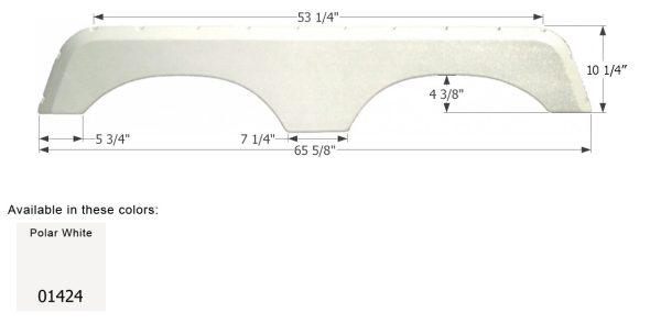 Icon FS700 Tandem Axle Fender Skirt for Jayco - Polar White - Image 2