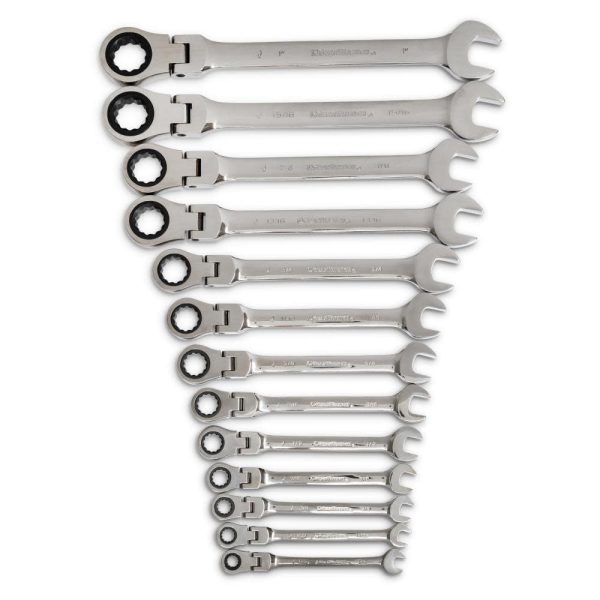 GearWrench 9702 13-Piece SAE Flex-Head Combination Ratcheting Wrench Set - Image 2