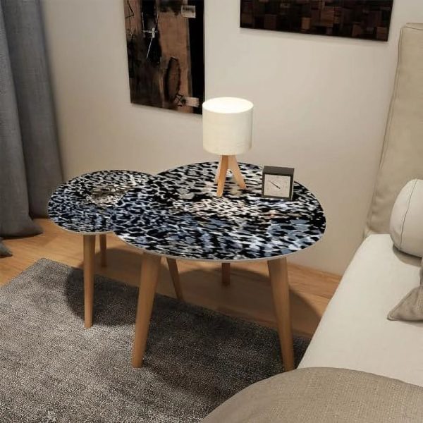 HYHBIBOOM Small Coffee Nesting Colorful Seamless Embroidery Border Bright Flowers Leaves Small Triangle End Center Modern Room Bedroom Balcony - Image 4