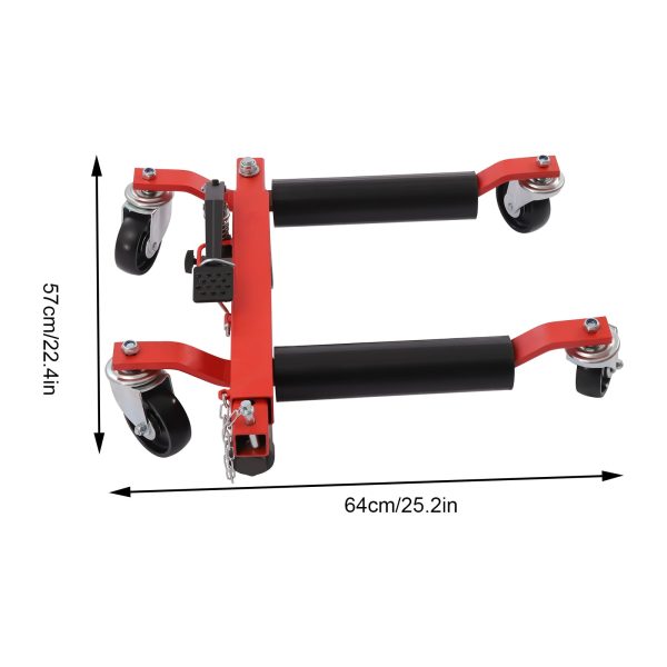Miumaeov Wheel Dolly Car Skates Vehicle Positioning Hydraulic Tire Jack Truck Trailer Pick Up Dolly Foot Pedal, 1500lbs (2 Pack) - Image 2