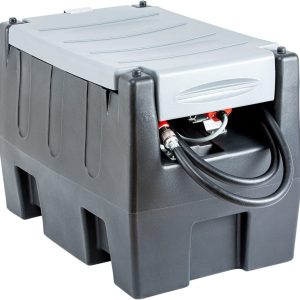 TECSPACE 58 Gallon Gasoline Tank, Portable Fuel Tank with 12V Electric Fuel Transfer Pump, 40 GPM Gasoline Fuel Tank with 4 Meters Hose for Gasoline Transportation (Black, 58 gal)