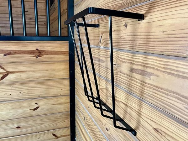 Heavy Duty Steel Wall Hay Rack by Dutch Ranch| Steel Hay Rack for Sheep, Goats & Livestock | Hay Feeder Wall Mount for Easy Hay Storage | Black 18.5'' Long Horse Hay Feeder | Made in USA - Image 3