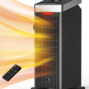 ALROCKET 1500W Ceramic Heater 90'' Oscillating with Thermostat and Remote Control