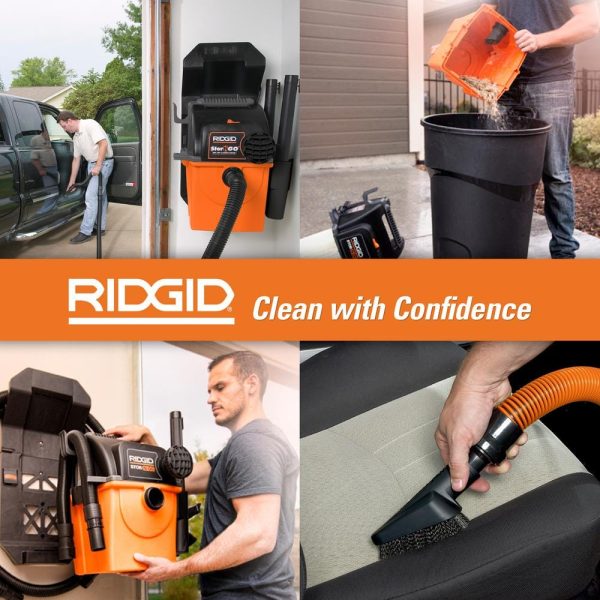 5 Gal. 5.0 Peak HP Portable Wall-Mountable Wet/Dry Shop Vacuum with LED Lighted Car Nozzle and Premium Car Cleaning Kit WD5500B - Image 5