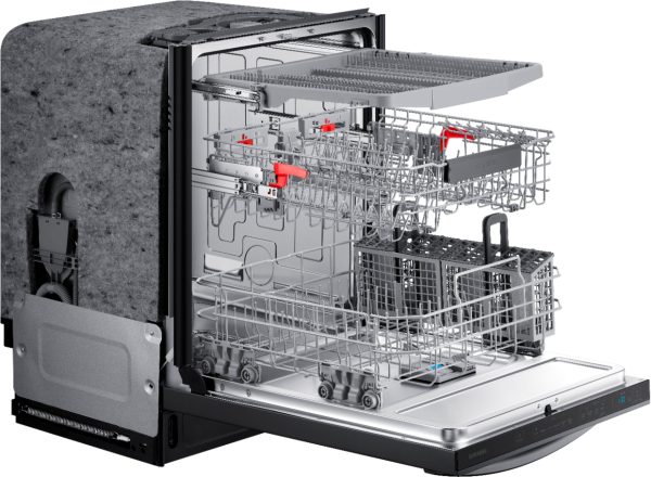 Samsung - StormWash 24" Top Control Built-In Dishwasher with AutoRelease Dry, 3rd Rack, 42 dBA - Black stainless steel - Image 19