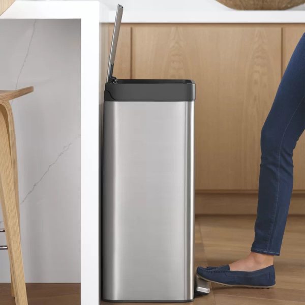 KOHLER 20940-ST 13 Gal. Stainless Steel Step Trash Can - Image 4