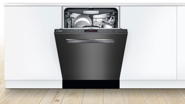 Bosch - 800 Series 24" Top Control Built-In Dishwasher with CrystalDry, Stainless Steel Tub, 3rd Rack, 42 dBa - Black stainless steel - Image 3
