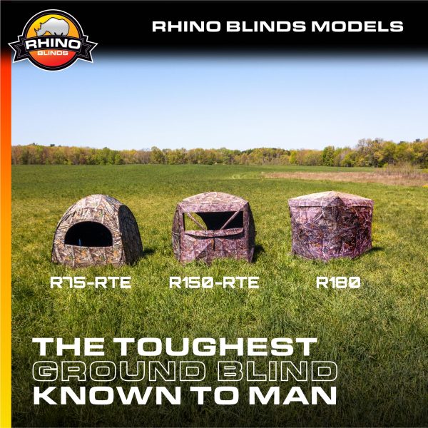 RHINO Blinds R150-RTE 3 Person Hunting Ground Blind, Realtree Edge - Image 8