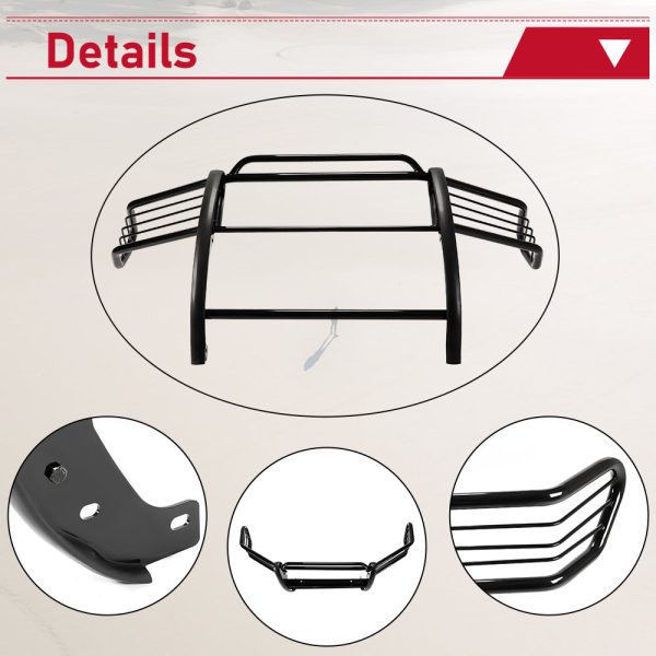 Kojem Front Bumper Grille Brush Headlight Guard Black Steel for 2000-06 Toyota Tundra 01 02 03 04 Sequoia - Image 4