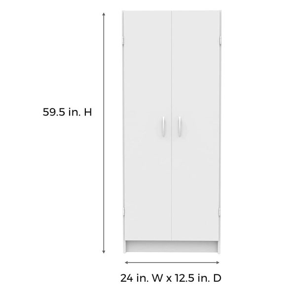 ClosetMaid Pantry Cabinet Cupboard with 2 Doors, Adjustable Shelves, Standing, Storage for Kitchen, Laundry or Utility Room, White - Image 3