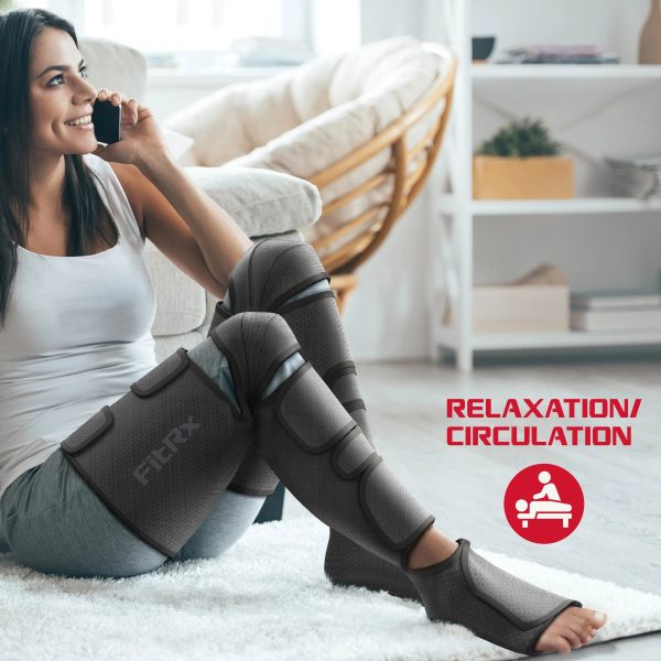 FitRx RecoverMax Leg Massager, Heated Compression Leg and Foot Massager with Multiple Massage, Intensity, and Heat Levels - Image 5