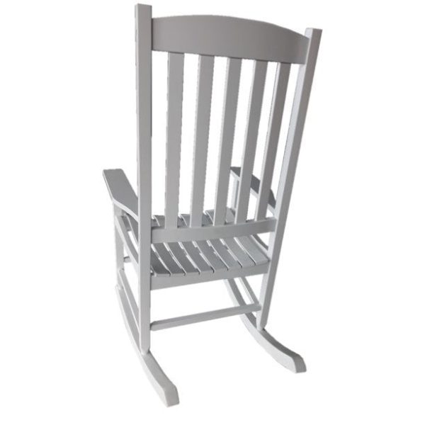 Mainstays Outdoor Wood Porch Rocking Chair， White Color， Weather Resistant Finish💝 Last Day For Clearance - Image 3