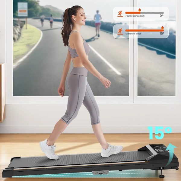 CoolHut Walking Pad, Under Desk Treadmill, 4-in-1 Home/Office Treadmill, No Installation, Low Noise, LED Display, 265 lb. Capacity with Remote Control - Image 3