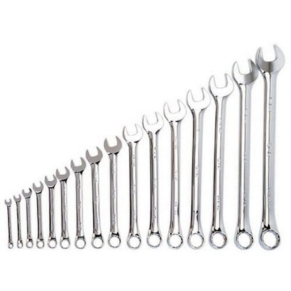 WRENCH SET COMBINATION 16 PC SAE HI POLISH - Image 2