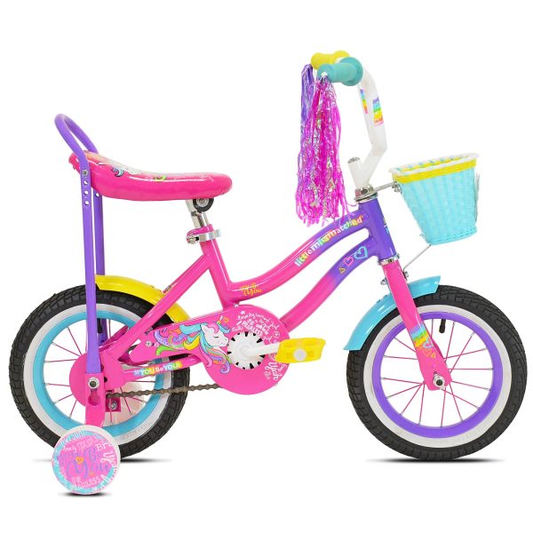 LittleMissMatched 12 In. Let You Be You Unicorn Bike， Pink and Purple - Image 2