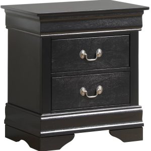 Homiyad Glory Furniture Louis Phillipe G3150-N Nightstand , Black