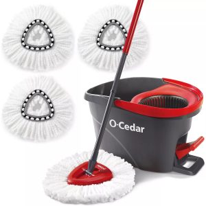 O-Cedar Easy Wring Spin Mop and Bucket System with 3 Extra Refills💝 Last Day For Clearance