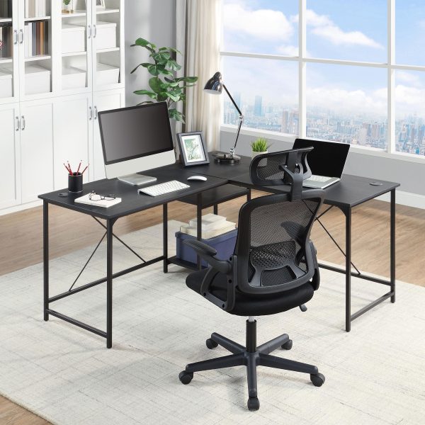 Mainstays Ergonomic Office Chair with Adjustable Headrest, Black Fabric, 275lb capacity - Image 5