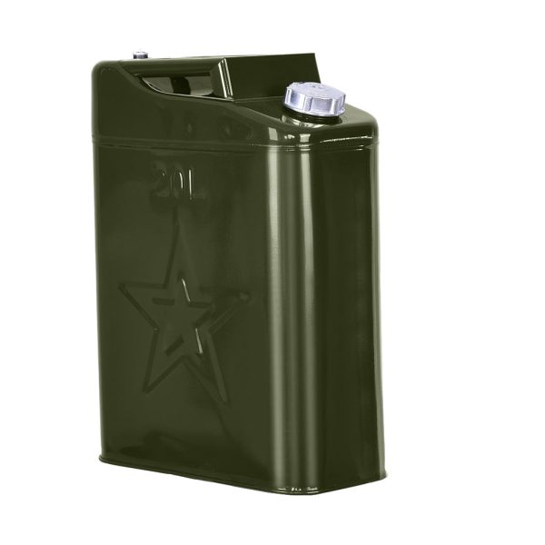 PMUYBHF Can 20L Liter (5 Gallon Gal) Backup Steel Tank F-uel Gasoline G-reen - Image 2