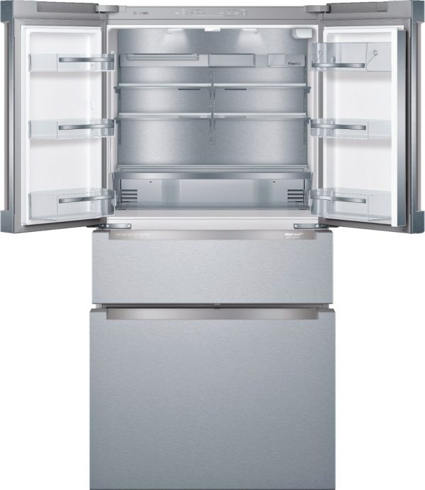 Bosch - 800 Series 20.5 Cu. Ft. 4-Door French Door Counter-Depth Smart Refrigerator - Stainless steel - Image 6
