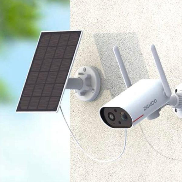 DEKCO WiFi Rotating Outdoor Solar Powered Home Security Camera with Night Vision - Image 6